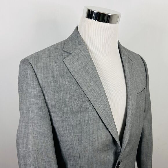 LRL Ralph Lauren 36R Sport Coat Wool Blend Stretch Gray Two Button Lined Vented - Picture 1 of 8